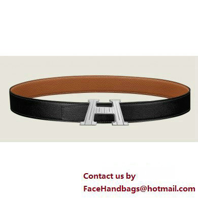 Hermes H Take Off belt buckle & Reversible leather strap 32 mm 08 2023 - Click Image to Close